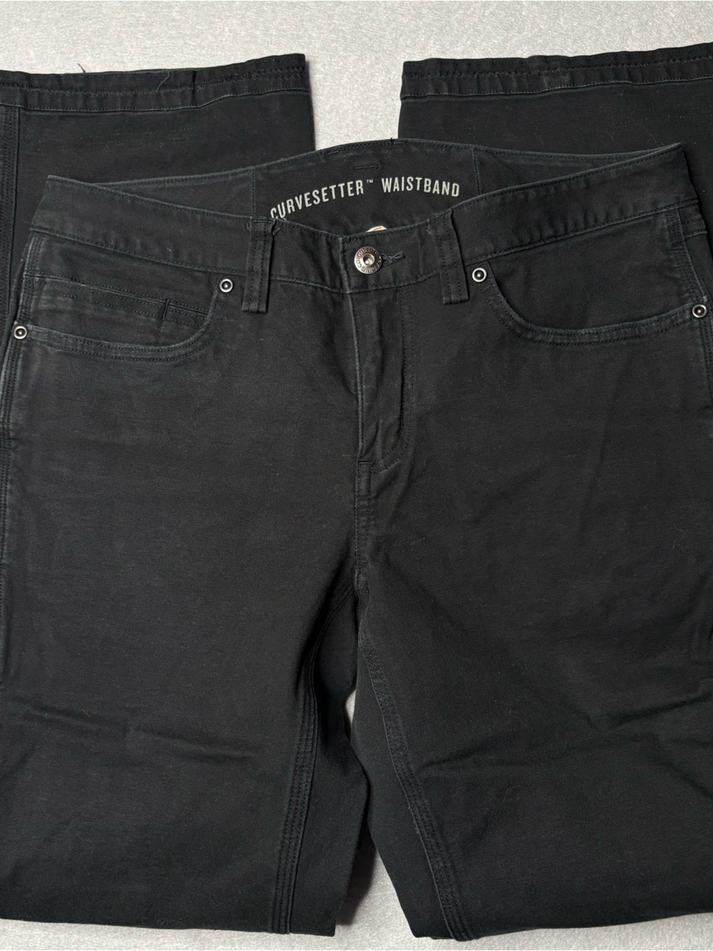 Duluth Trading Co Black Straight Leg Pants - Curvesetter Waistband
